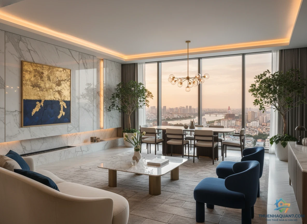 Lựa chọn thuê nhà Quận 7 trên 20 triệu với không gian sống thượng lưu và nội thất sang trọng.